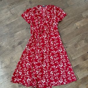 Shein floral wrap-dress.  NWOT.